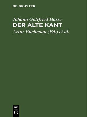 cover image of Der alte Kant